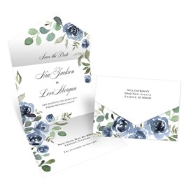 Blue Roses - Seal and Send Save the Date