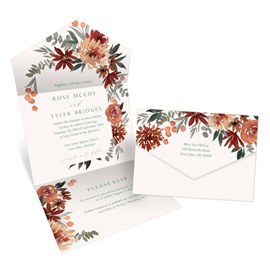 Autumn Blooms - Seal and Send Invitation
