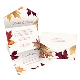 Autumn Leaves - Seal and Send Invitation