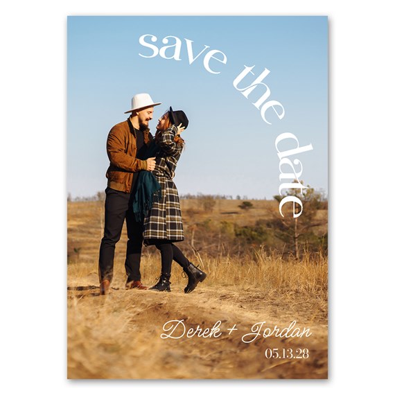 save the date magnet with customizable text area