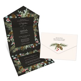 Holly Wreath - Seal and Send Invitation