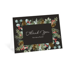 Holly Wreath - Thank You Card