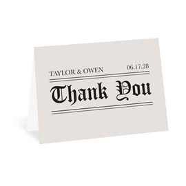 Wedding Times - Thank You Card