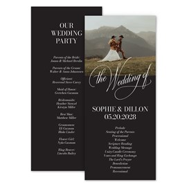 Calligraphy Script - Wedding Program