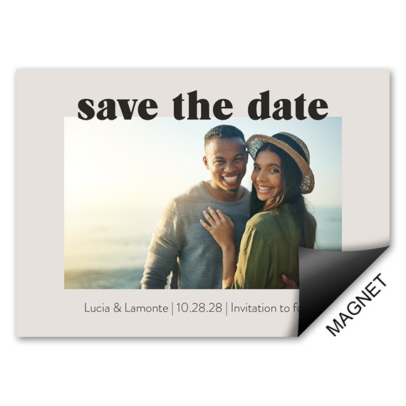save the date magnet with photo area