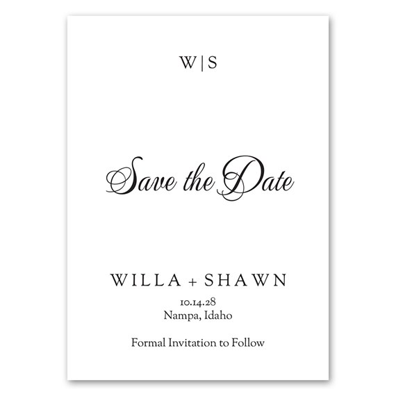 save the date magnet with elegant typography