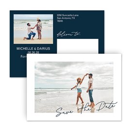 Angled Type - Save the Date Postcard