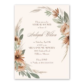 Natural Blooms - Bridal Shower Invitations