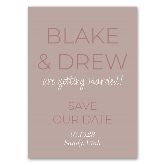 save the date magnet with customizable text area