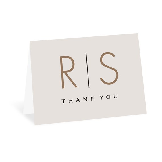 thank you card with minimalist design and customizable text area