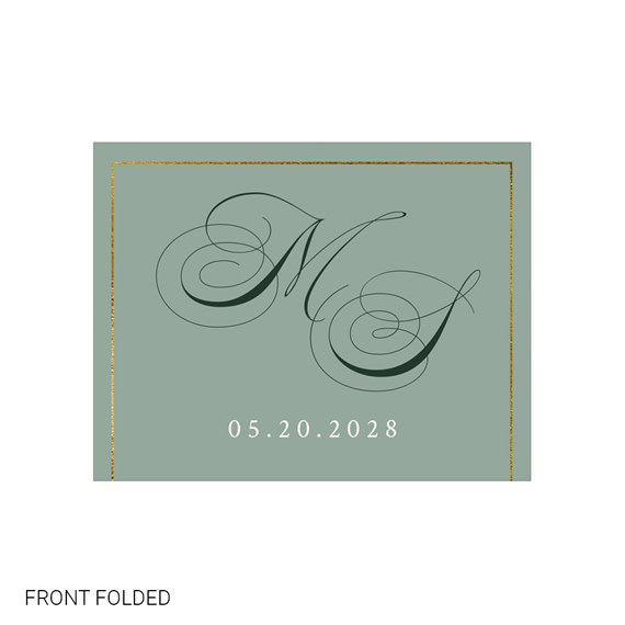 elegant monogram invitation with date
