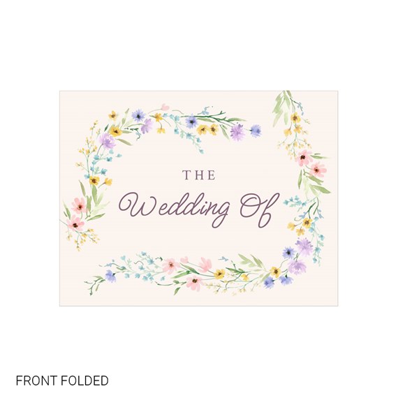 floral wedding invitation with text area