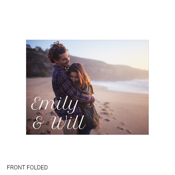 photo placeholder with text 'Emily & Will'