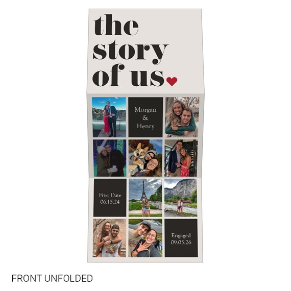 collage invitation with photo placeholders and text areas