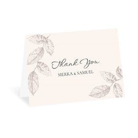 Sketched Leaves - Thank You Card