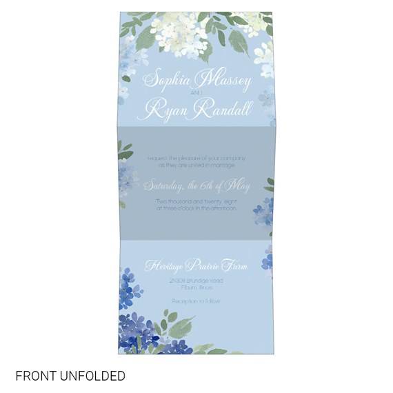 floral wedding invitation with customizable text area