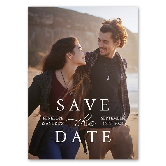 save the date magnet with customizable text area
