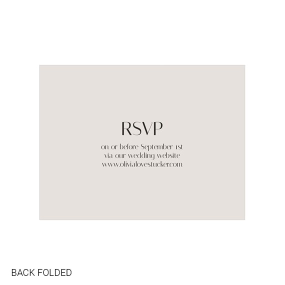RSVP invitation with customizable text area