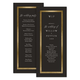 Framed in Gold - Wedding Program