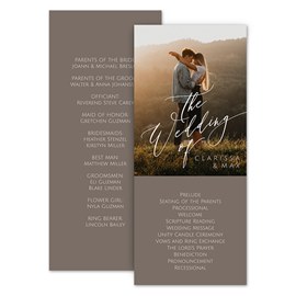 Flourishing Text - Wedding Program