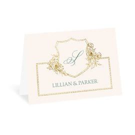 Gold Monogram - Thank You Card