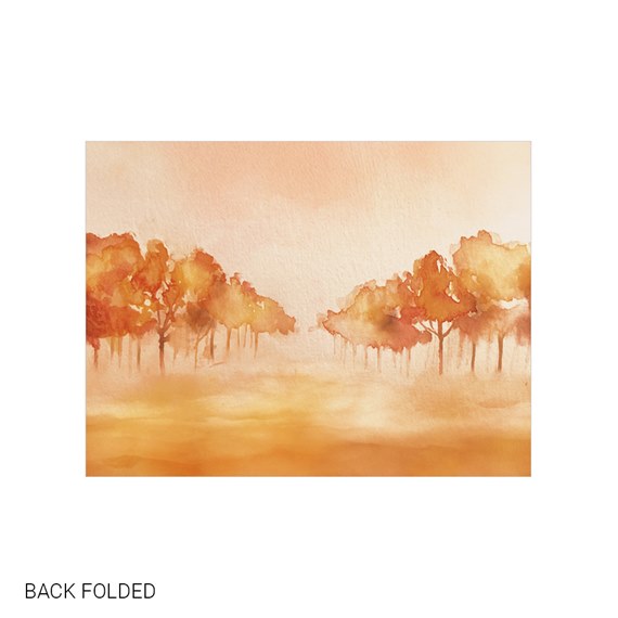 watercolor autumn sunset invitation design