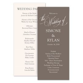 Simply Elegant - Wedding Program