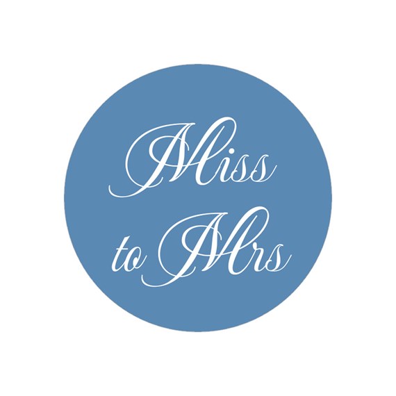 blue circular sticker with text placeholder