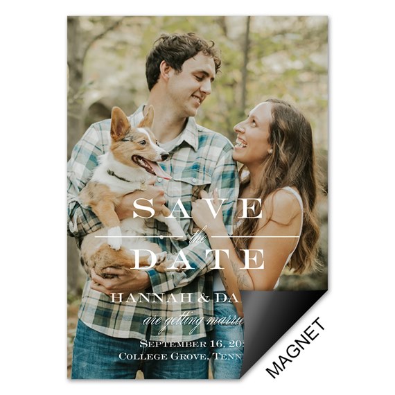 save the date magnet with photo placeholder