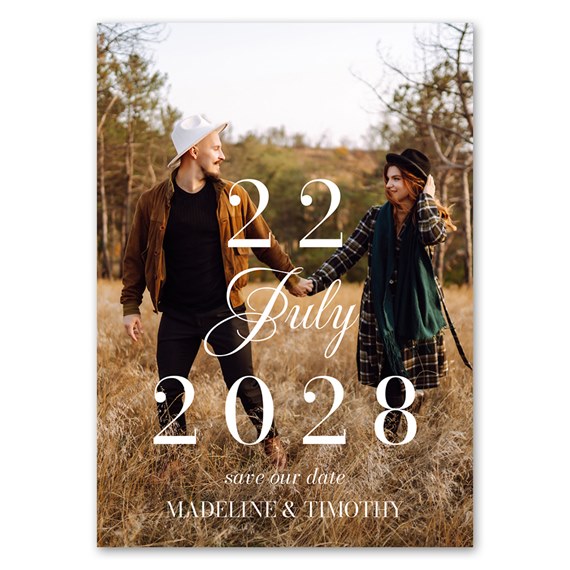 save the date magnet with date and couple photo placeholder