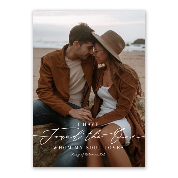 romantic invitation with photo area and elegant text