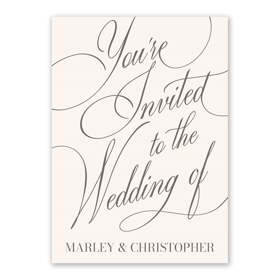 wedding invitation with elegant script text