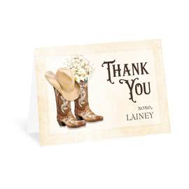 Bridal Boots - Bridal Shower Thank You Card