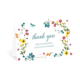 Whimsical Floral - Bridal Shower Thank You Card