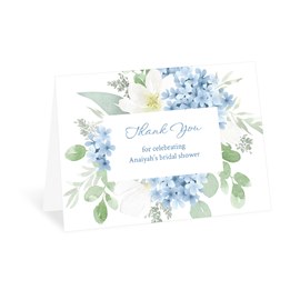 Blue Floral - Bridal Shower Thank You Card