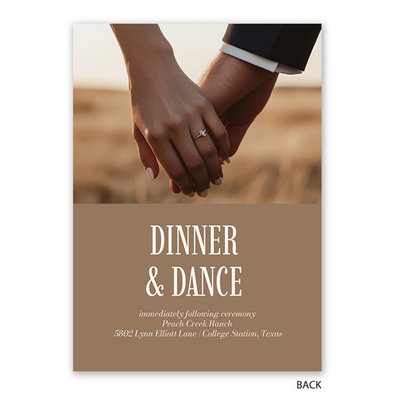 invitation with photo area and text