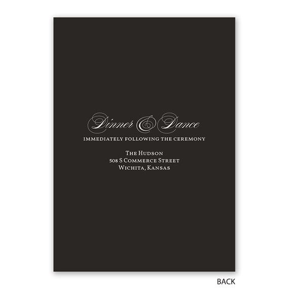 formal invitation card with text details