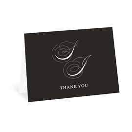 Formal Monogram - Thank You Card