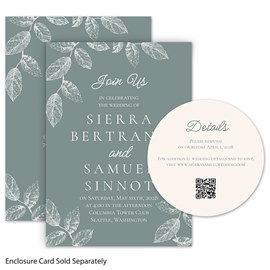 Sketched Leaves - Wedding Invitations