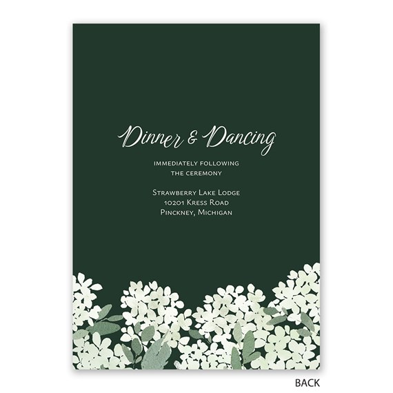invitation with floral border and text