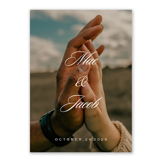 photo placeholder, hands holding, elegant text