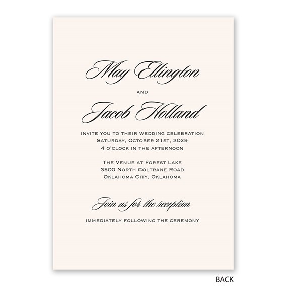 wedding invitation with customizable text area
