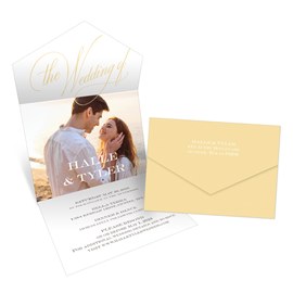 Golden Calligraphy - Seal and Send Wedding Invitations