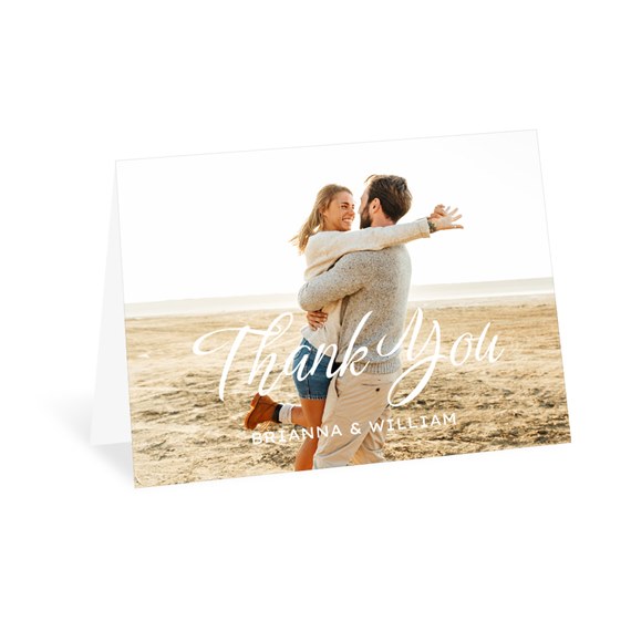 thank you card with photo placeholder