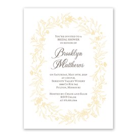 Golden Frame - Bridal Shower Invitations