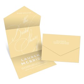 Golden Calligraphy - Bridal Shower Seal and Send