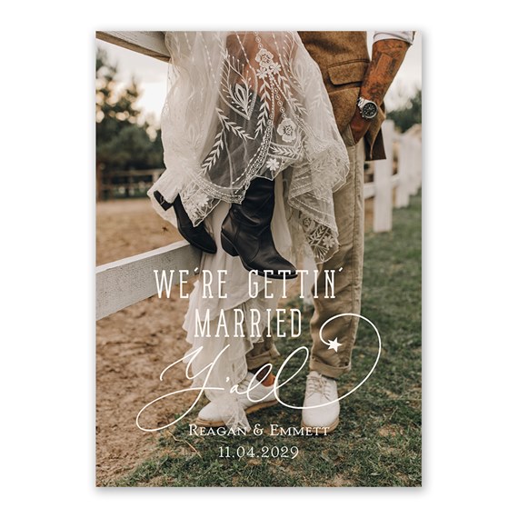 wedding invitation with floral design and text