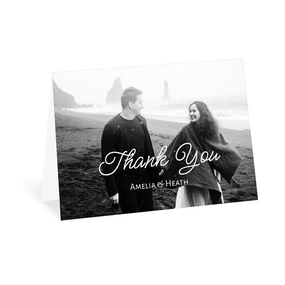 thank you card with photo placeholder