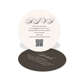 Scrawling Calligraphy - Wedding Insert Card