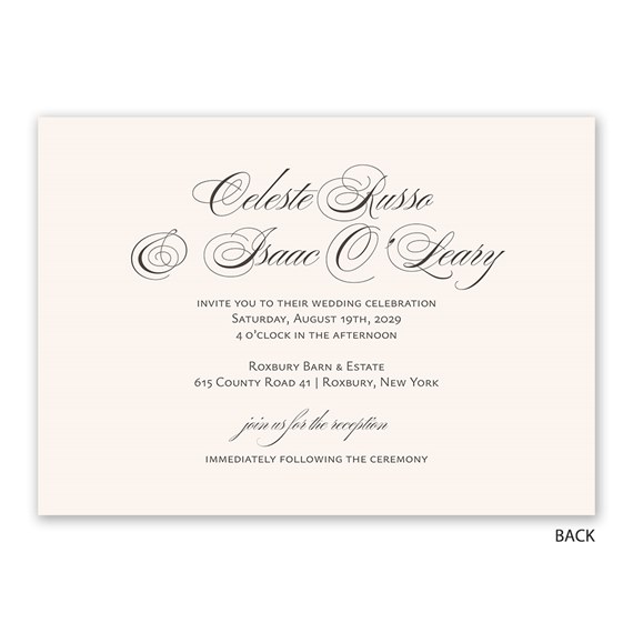 elegant calligraphy invitation card with customizable text area